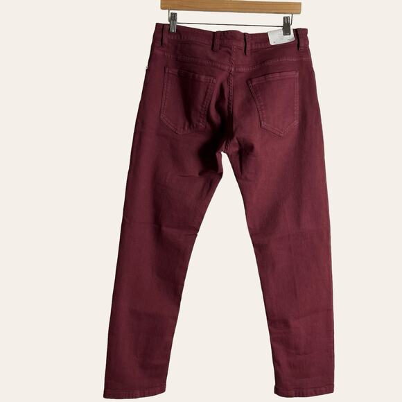 Eleventy Men’s Red Slim Fit 5-Pocket Pants Size 33 - Picture 8 of 11